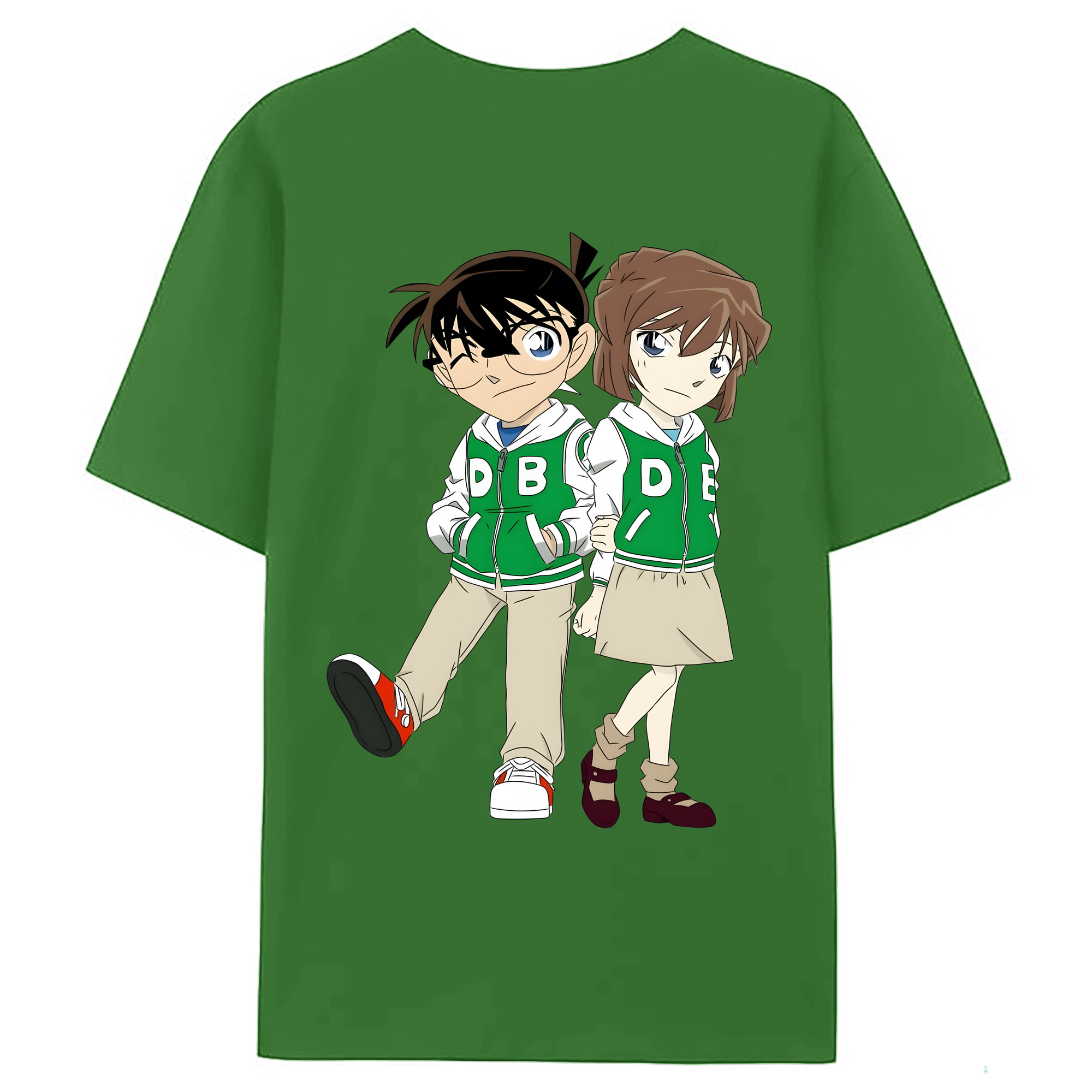 （画像用） 名探偵コナン 江戸川 コナン Detective Conan Conan Edogawa レディース半袖Tシャツ(バックプリント)
